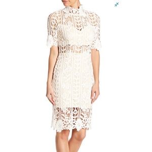 Soieblu Mock Neck Crochet Dress
